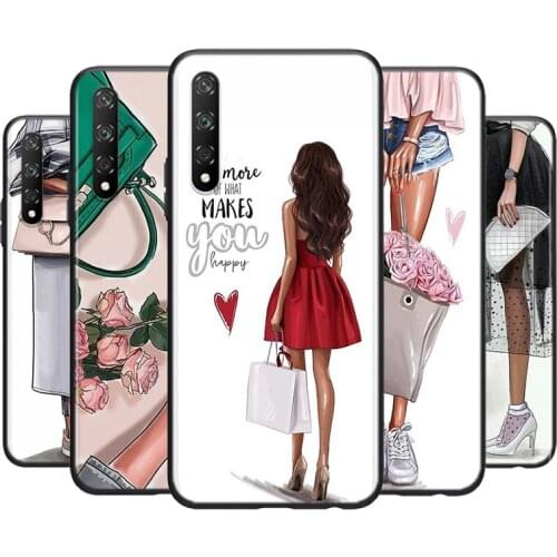 Silicone Cover Fashion High Heels Girl For Huawei Y9S Y6S Y8S Y8P Y9A Y7A Y7P Y5P Y7 Y6 Y5 Pro Prime 2019 2018 Phone Case