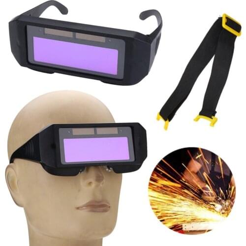 Solar Powered Auto Darkening Welding Mask Helmet Eyes Goggle Two-way Glasses
