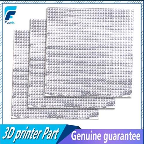 5pcs 10mm Thickness 300*300*10mm Foil Self-adhesive Insulation Cotton Heat Insulation Cotton 3D Printer Heating Bed Sticker