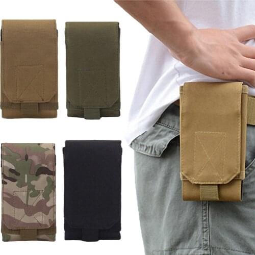 6.0'' Military Tactical Pack Camouflage Waist Bag Portable Hanging Phone Pouch Belt Waist Fanny Bag Phone EDC Pocket Accessory