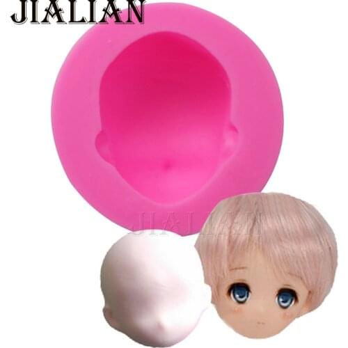 3D head Chocolate Mould baby Face Silicone Cake Mold Cake Decorating Tools Polymer Clay Resin Candy Super Sculpey T0922