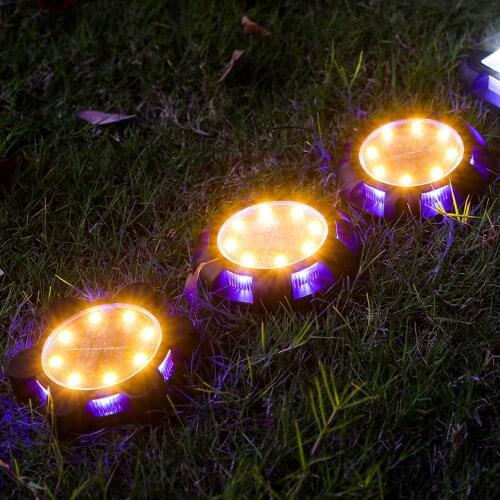 4PCS Solar Lawn Light Light Sense Solar Ground Lights Waterproof Garden Pathway Deck Lights Solar Powered Lamp Yard Garden Decor