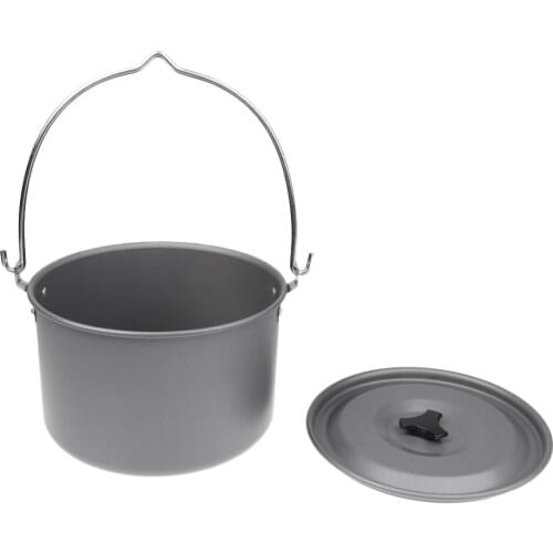 Large Picnic Camping Hanging Saucepan Kettle Cookware For 6-8 People