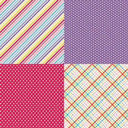 24 sheets of 6 "X6" Rainbow Pattern Paper Pad Delicate Scrapbooking Paper Pack Background