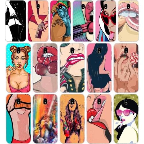 267H hot flirt sexy girl Cover Soft Silicone Tpu Cover phone Case for Samsung j3 j5 j7 2016 2017 a3 2016 a5 2017 a6 2018
