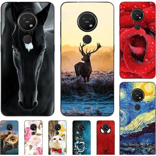 Cute Animal Cat Printing Case For Nokia 3.4 2020 6.2 Nokia 7.2 2019 Cover Relief Cartoon Design Funda Soft Silicone Skin Coque