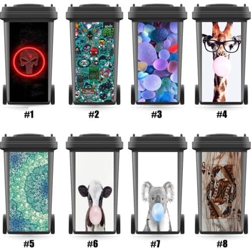 DIY 3d Cute Rubbish Bin Sticker Wall Mural Removable self adhesive Kitchen Accessories wall stickers flowers welcome home