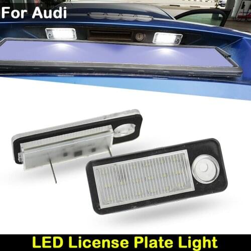 For Audi RS6 A6 C5/4B Avant/Wagon 1998-2005 RS6/RS6 Plus 2003-2005 Car Rear White LED License Plate Light Number Lamp