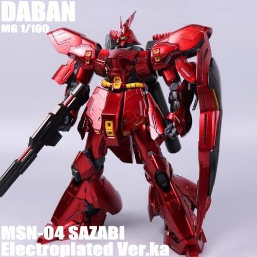 DABAN 6631S MG1/100 MSN-04 Sazabi Ver.ka Plating Version Action figure Assemble Model Toys