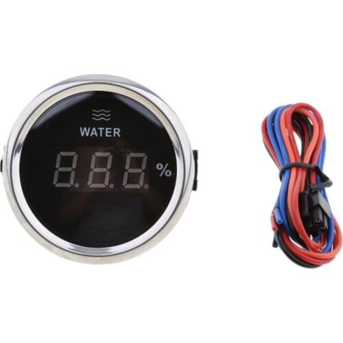 Water Level Gauge Meter Indicator 0-190ohm 316 Stainless Steel Fame 52MM (2inch) Black Chrome