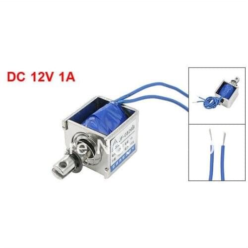 JF-0826B 1A DC 12V Push Action Type Open Frame Electric Linear Solenoid Electromagnet