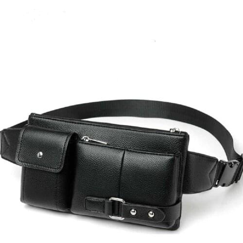 Leather shoulder bag fanny pack Tablet Ebook for Gionee S12 Lite (2020)