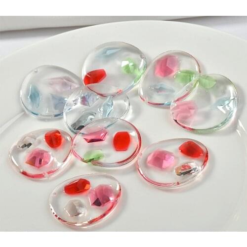 Summer style 30pcs/lot color geometry Irregular shape resin fashion beads diy jewelry earring/garment pendant accessory