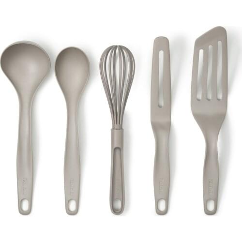 Tefal Enjoy 5 Piece Cooking Utensil Set Kitchen Spoon, Ladle, Beater, Crepe Spatula and Long Spatula K210S514