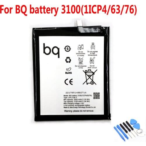 New Original 3100mAh battery for BQ battery 3100(1ICP4/63/76) Mobile phone