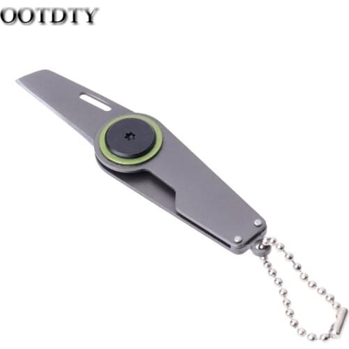 OOTDTY Tactical Mini Pocket Folding Knife Survival Portable Camping EDC Key Chain Tool hand tool dorp shipping