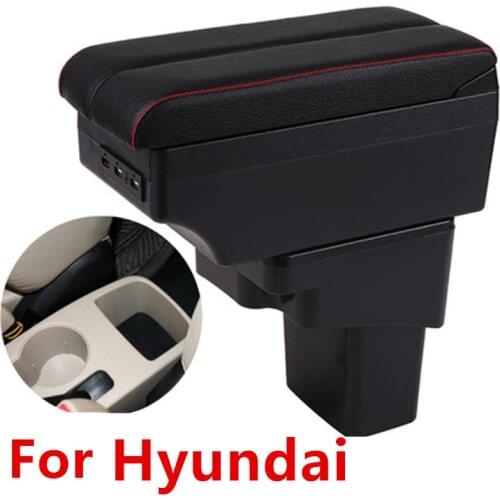 For Hyundai Solaris/Verna/Grand Avega armrest box central Store content Storage box with USB interface products