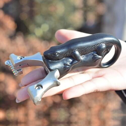 Dinosaur machete Slingshot Flat rubber band Free Tied Stainless steel Power Precise Outdoor Sports Power Bombardment