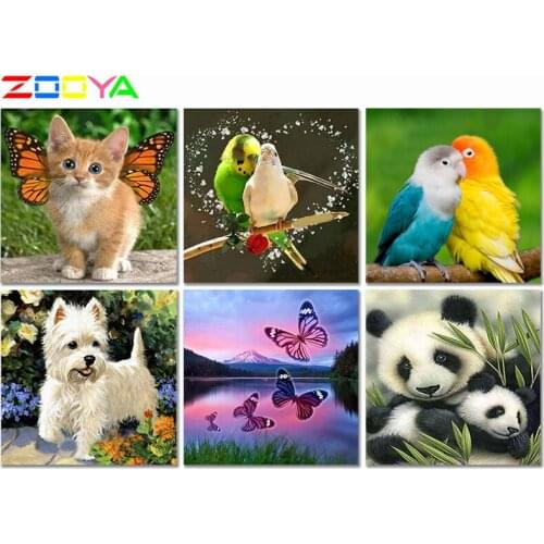 ZOOYA Crafts Christmas Decoration Diamond Embroidery Patchwork DIY Sticker Diamond Diy Diamond Painting Buttlefly CAT AT1484