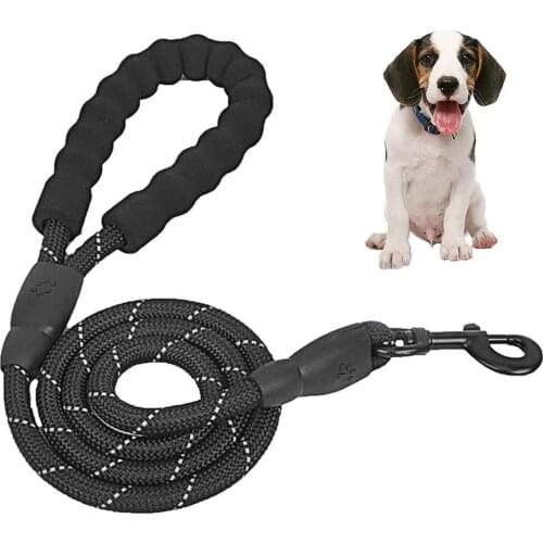 Strong Dog Leash with Comfortable Padded Handle and Highly Reflective Threads for Medium and Dogs Large Dogs Pet supplies