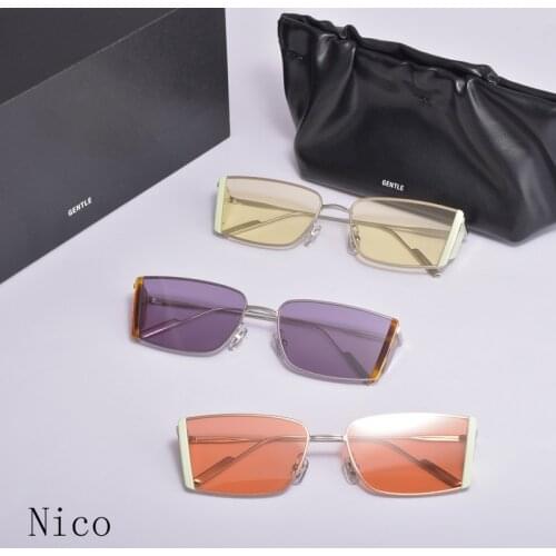 2021New fashion style glasses frame Stainless Steel women men sun glasses GENTLE NICO Women Sunglasses women men