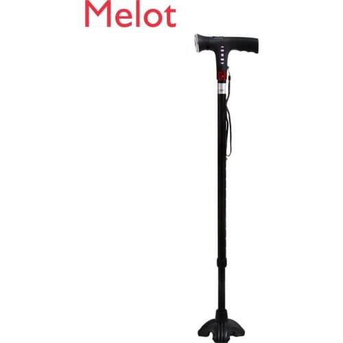 Smart Crutches Stick for the Elderly Four-Leg Multifunctional Lightweight Non-Slip Cane Walking Aid for the Elderly with Alarm