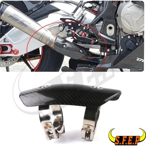 Motorcycle Fibre Carbon Discharge Protection Silencer Heat Pipe Protection Screen Coverage For Yamaha YZF R1 / R3 / R6
