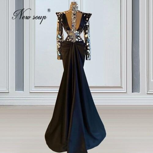 2021 New Design Dubai Evening Dresses Saudi Arabia Beaded Crystals Party Dress Formal Evening Gowns For Weddings Robe De Soiree
