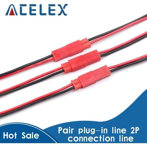 2 Pairs 20CM/30CM 22 AWG 2 Pin JST Plug Connector Male Female Plug Connector Cable Wire for RC Toys Battery LED Lamp