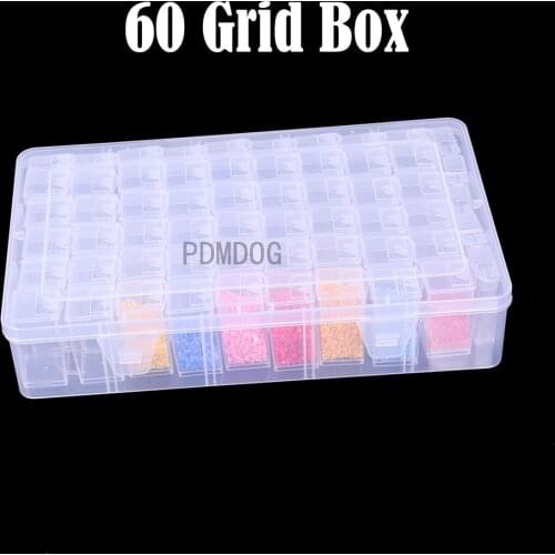 60 box mix and match Plastic Box Organizer Medicine Case diamond painting Storage Box Embroidery Storage Case Jewelry Accessorie