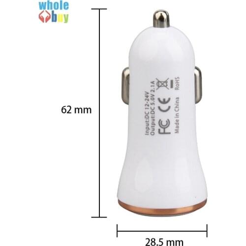 300pcs/lot Dual USB Car Charger Fast Charging Adapter For Samsung Galaxy Note 5 S6 S8 Edge HTC for iphone 5 6 7 8