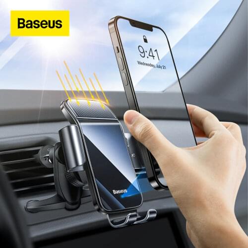 Baseus Car Electric Clamp Phone Holder Air Vent Mount For 4.7-6.7 inch Phone Car Interior Accessories Car Mobile Support