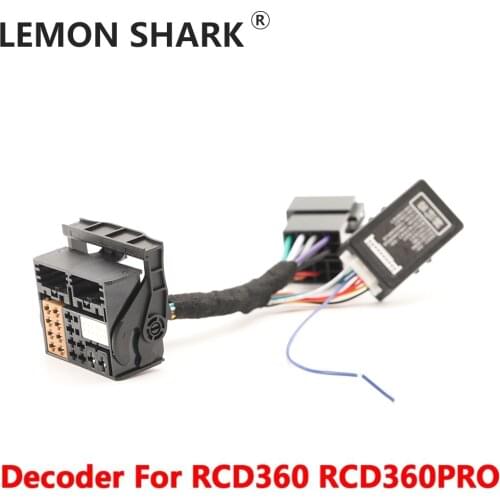 Decoder For RCD360 RCD360 PRO Car Plug & Play ISO Quadlock Adapter Cable CANBUS Decoder Simulator For VW