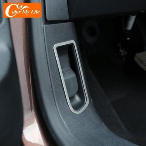 For Peugeot 208 2015 2016 2017 2018 2019 Stainless Steel Car Hood Switch Knob Panel Circle Trim LHD Accessories