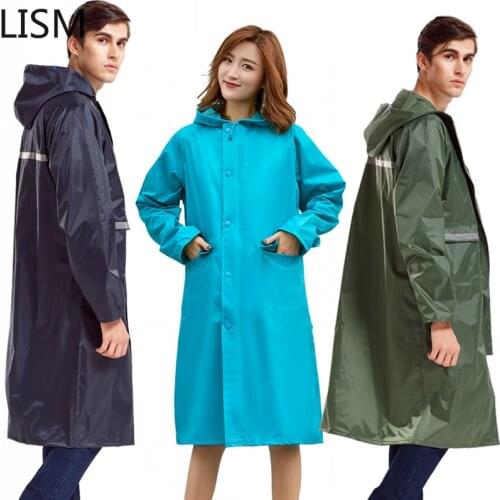 Adult Outdoor Mid-Length Raincoat Fashion Rain Coat Womens Waterproof Full Body Electric Car Hiking Single-person Rainwear