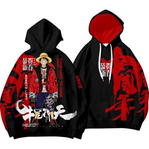 COSSUN Anime one-piece Luffy Zoro Cosplay fleece Hoodie Men and women kids Leisure Sport Sweater fashion oversized sweatshirt