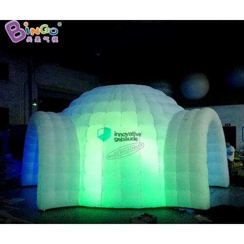 Customized 5.7x5.5x3.5 Meters Outdoor Event Use Trade Show Tent / Inflatable Igloo Shelter With 2 Doors For Advertising
