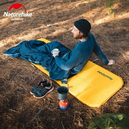 Naturehike Automatic Inflating Camping Mat Outdoor Hiking Encampment Mattress High Quality Sponge Nylon Material Sleeping Pad