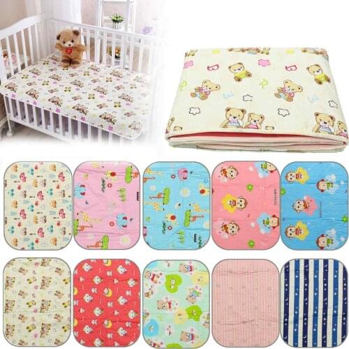 Baby Adult Infant Diaper Nappy Urine Mat Kid Waterproof Bedding Pad Mattress 80x120cm 10 Types Cotton+Polyester Home Textile