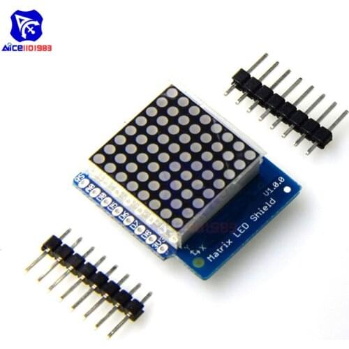 Diymore WeMos D1 Mini 8x8 Matrix LED Module Shield V1.0.0 Digital Signal Output Module with Pins