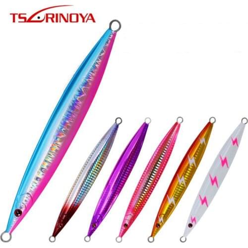TSURINOYA Slow Jigging Metal Lure 110g 130g 165g 200g Metal Jig Fishing Lure Lead Jig Deep Sea Fishing Jigging Lure Boat Fishing