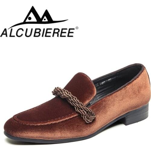 ALCUBIEREE Mens Shoes Large Size Slip On Men Loafers Shoes Spring Casual Sickle Suede Mens Designer Shoes For Men Pointed Toe