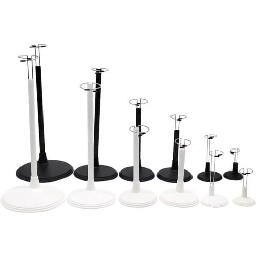 6pcs/Lot Doll Stand White/Black Plastic Display Holder Support for 15-60cm Barbies Bjd Dolls or Plush Toy DIY Dolls Accessories