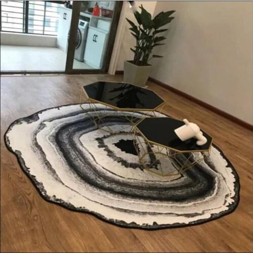 Simple Nordic Round Carpet Modern Home Living Room Coffee Table Bedroom Bedside Mat Cute Hanging Basket Computer Chair Cushion