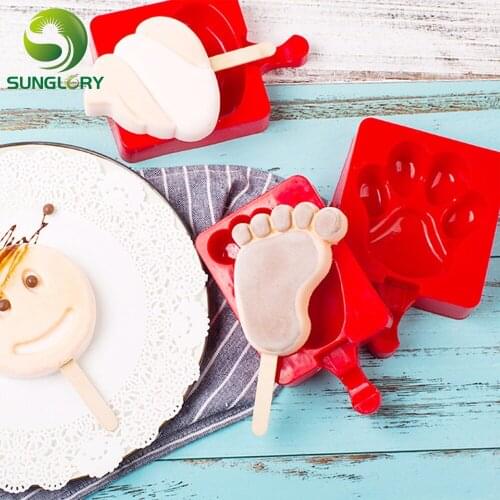 Home-made DIY Silicone Icecream Cake Mold Ice Lolly Moldes Baking Tools For Cakes Fondant Cake Decorating Tools Cookie Mould