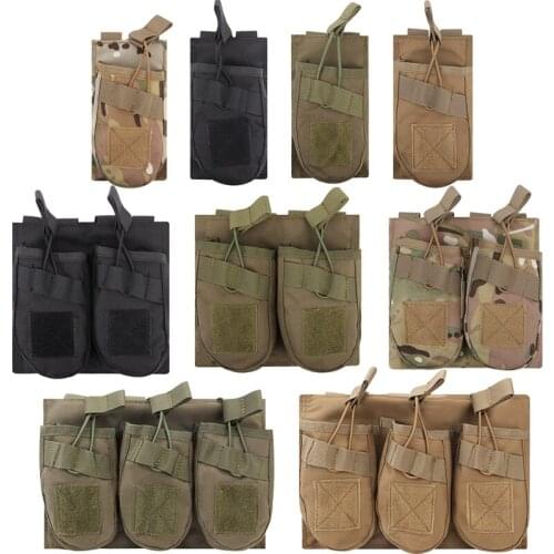 Tactical AK Magazine Pouch Single/Double/Triple 7.62 Molle Magazine Pouch Military Shooting Mag Pouch for Hunting Supplies