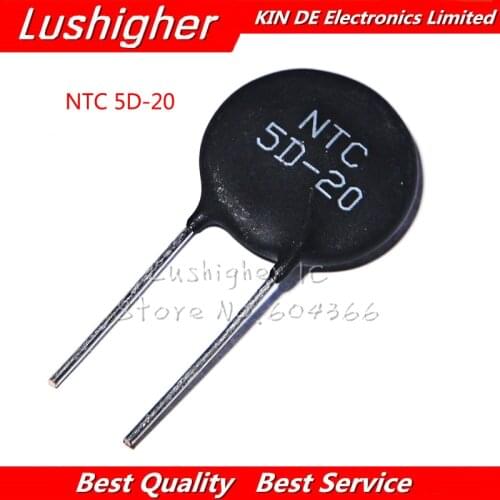 10pcs NTC 5D20 Thermistor Resistor NTC 5D-20 5D20 Thermal Resistor