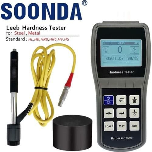 6-in-1 Metal Hardness Tester HRC,HL,HB,HV,HS,HRB Metal Meters Stainless Steel Alloy Copper Meters Durometer Measure Tester Gauge