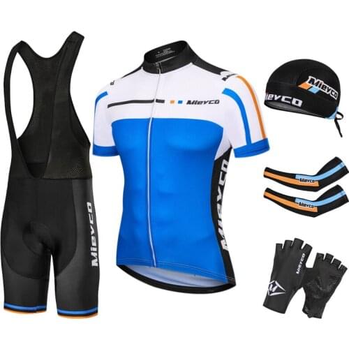 Bicycle Team Cycling Jersey Set Mens Outdoor Clothing Summer 2021 Blue Road Bike Suits With Shorts MTB Roupa Ciclismo Masculino