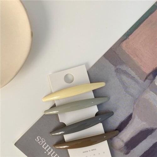 Women Fashion Drop Oil Hair Clip Lady Elegant Acrylic Hair Barrettes